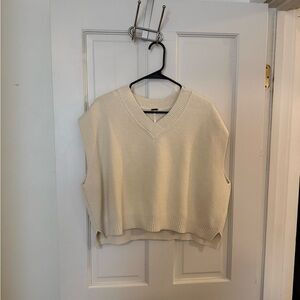 Free People Women's Cream Sweater Vest